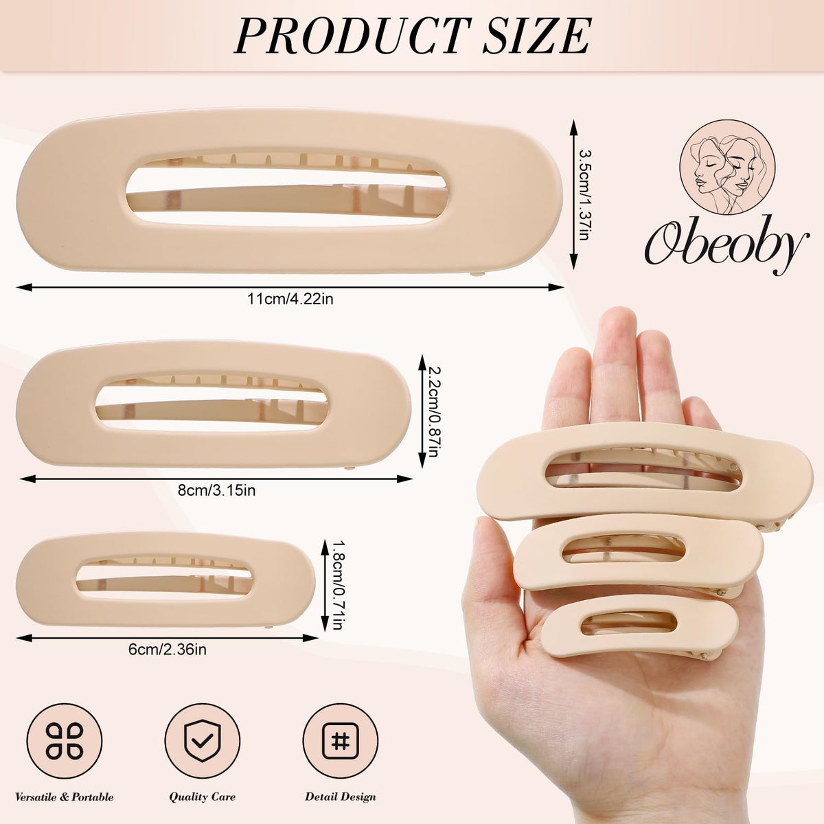 obeoby large clip close-up matte finish demonstrating secure grip and durable ABS construction