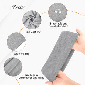 obeoby headband held beside ruler to show 9.3x4.7 inch size and fit
