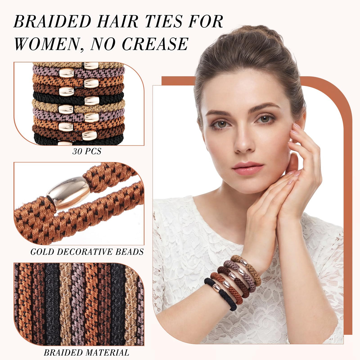 obeoby ponytail in use holding thick hair securely during activity