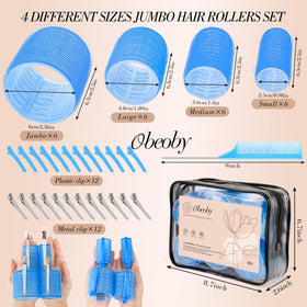 obeoby arranged rollers by size showing variety for different curl styles