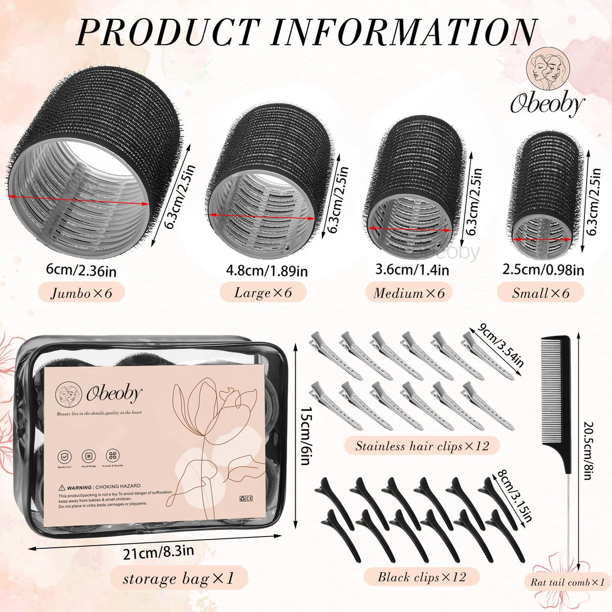obeoby four roller sizes laid out to show diameter variety
