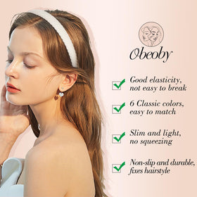 obeoby side profile on hair showing slim 0.6-inch band and comfortable fit
