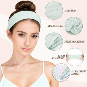 obeoby headbands beside ruler showing stretch and size fit
