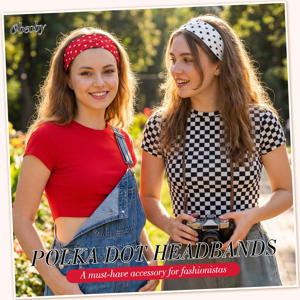 obeoby headband on hand showing stretch and true-to-size fit advantage