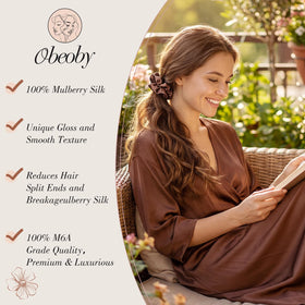 obeoby scrunchie worn on wrist as accessory, offers fashionable convenience