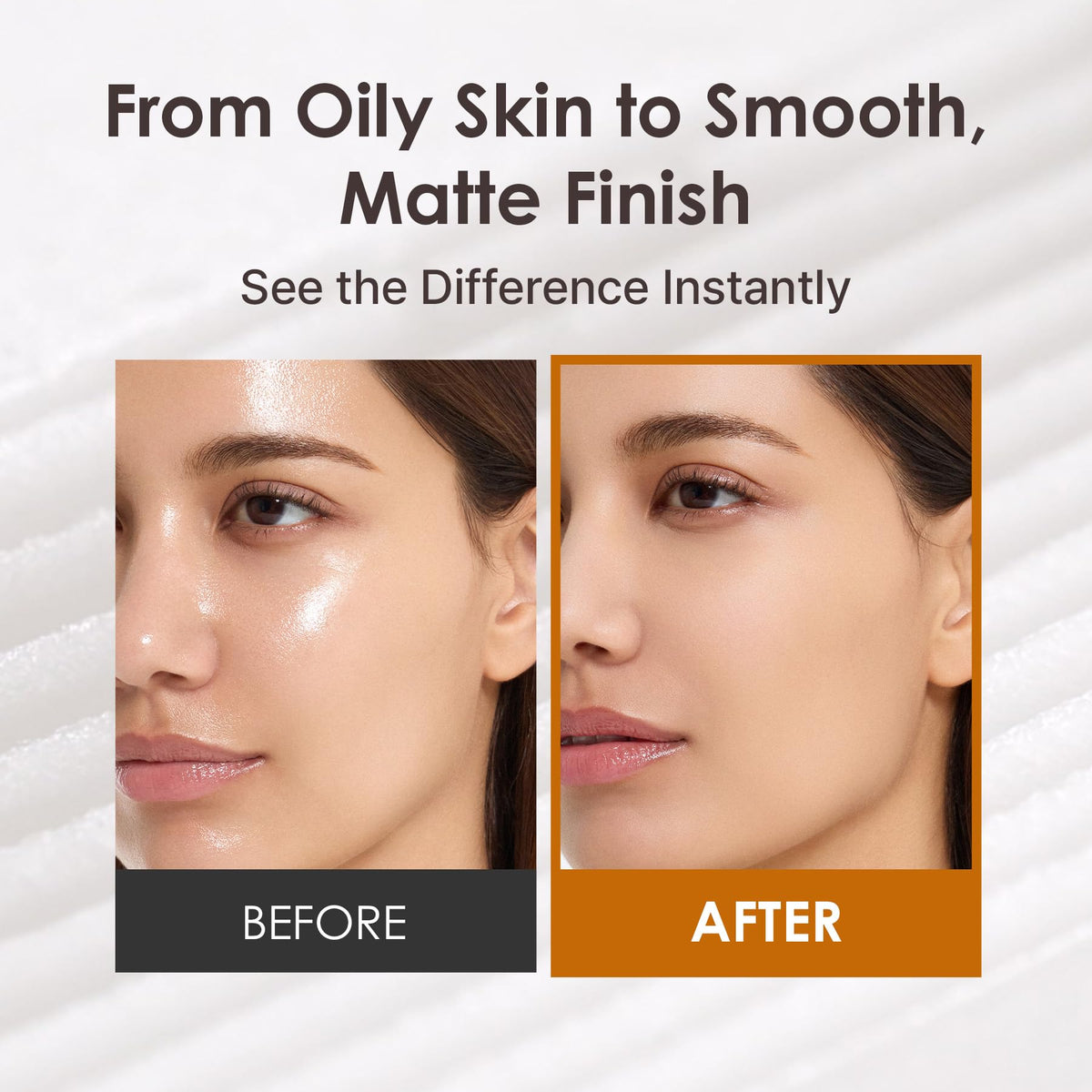 OBgE texture close-up revealing bouncy jelly surface for instant oil absorption