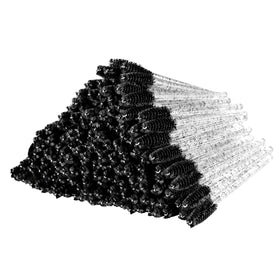 Obinhere front pack of 300 black disposable mascara wands showing bulk supply benefit