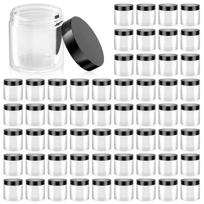 OBKJJ clear 60-pack front view showing many jars and lids, organized for convenience