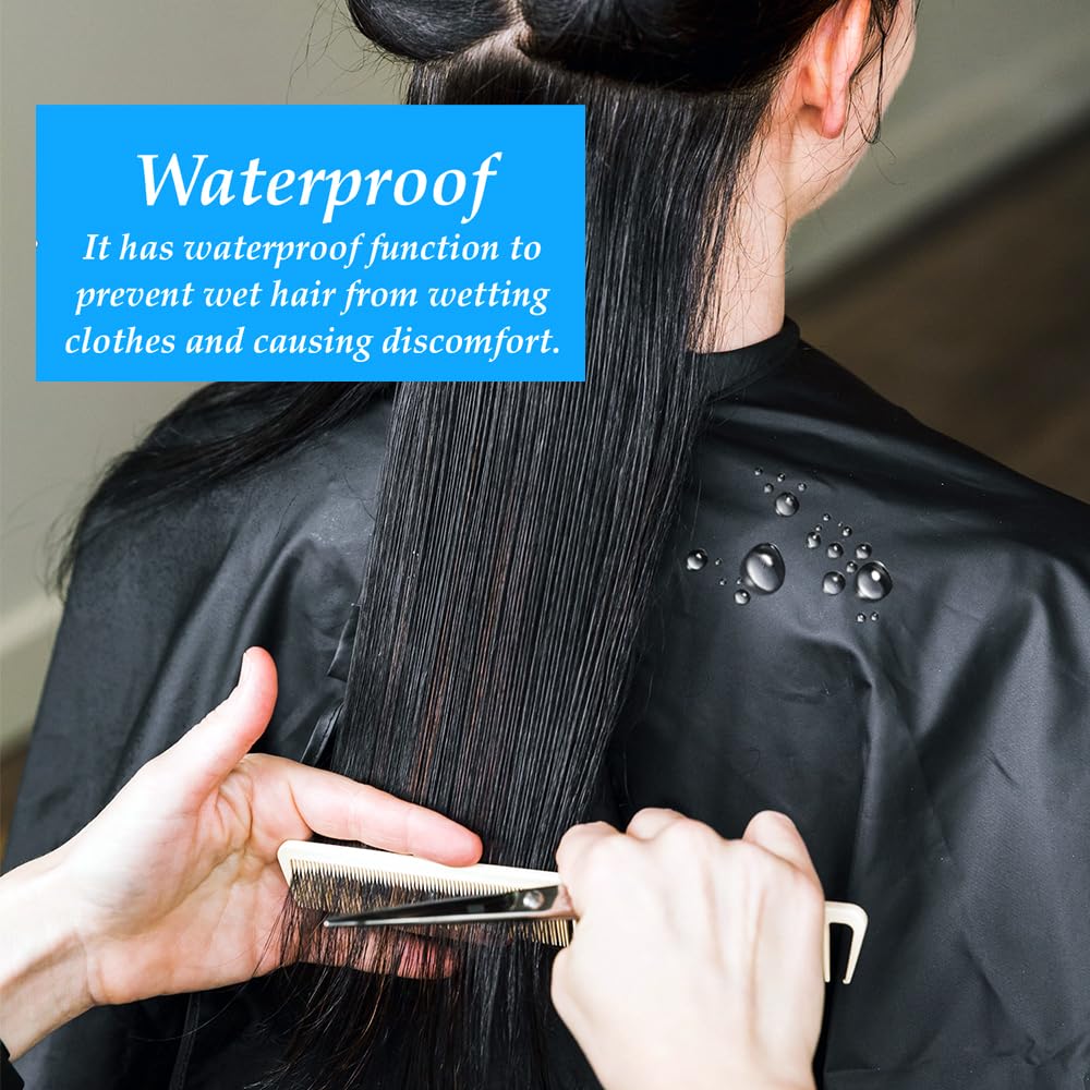 OBTANIM cape in use on client protecting clothing during haircut