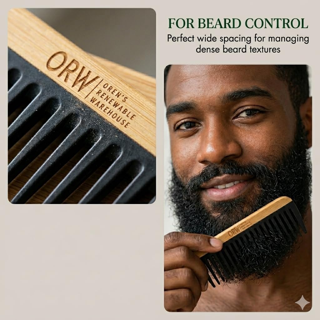 OBW comb inside a travel toiletry bag demonstrating portability and readiness