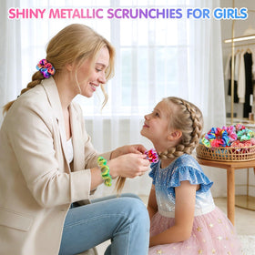 OCATO mesh gift bag opened with scrunchies inside showing tidy storage and gifting