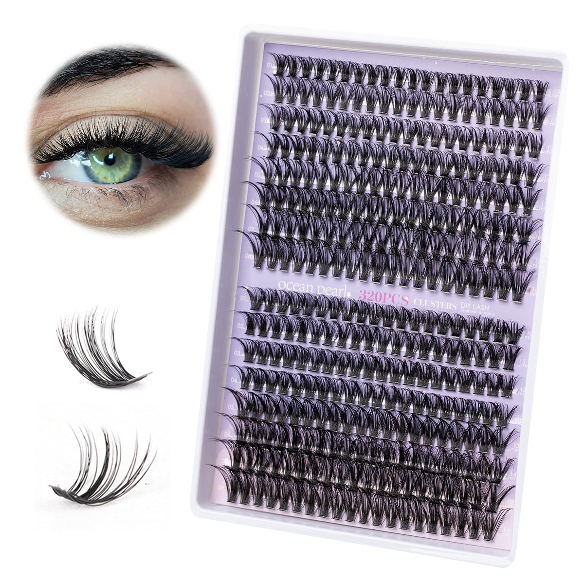Ocean Pearl step-by-step application laid out to simplify DIY lash extensions