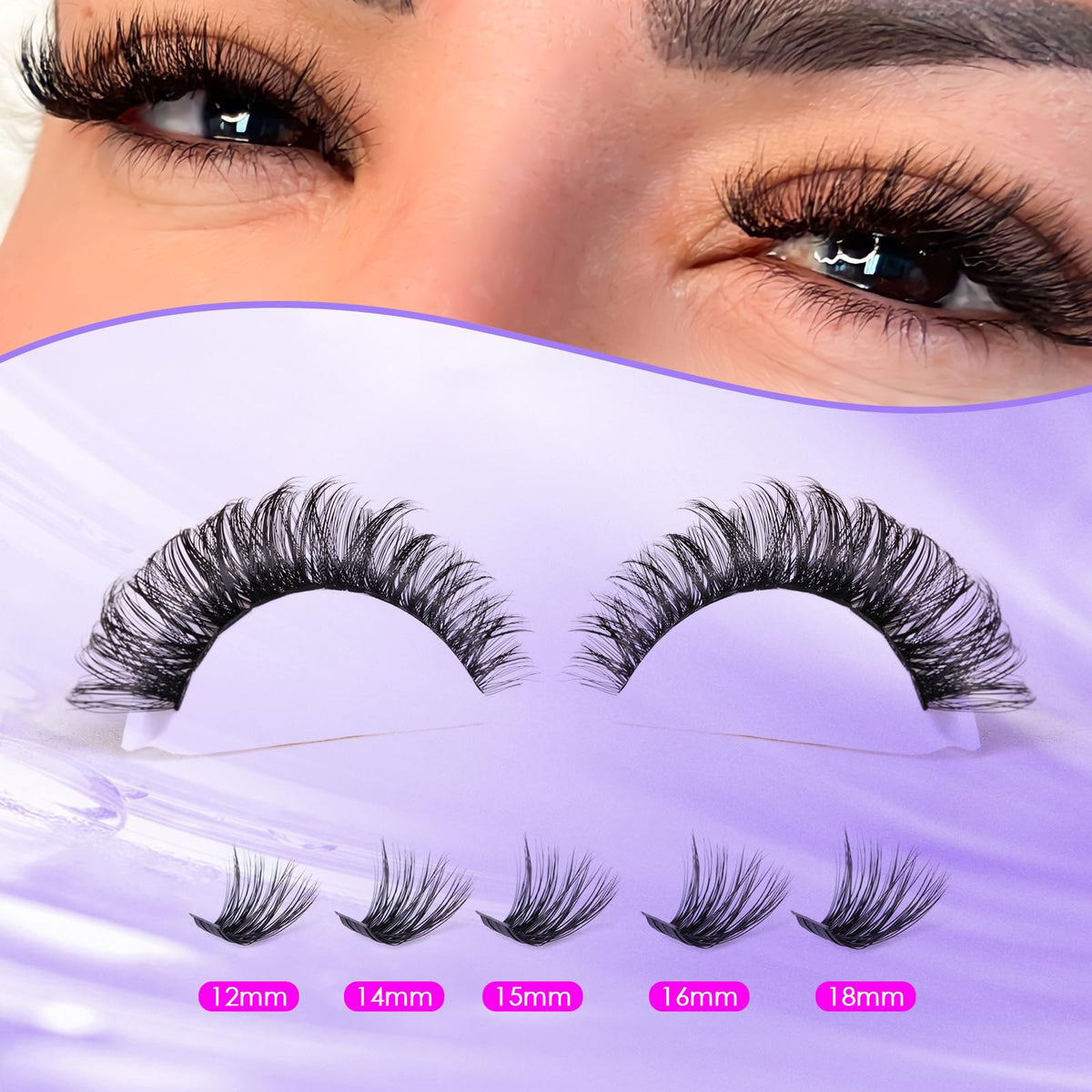Ocean Pearl mixed-length clusters in tray for customizable styling options