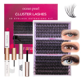 Ocean Pearl front packaging showing 320pcs kit and included tools for easy styling