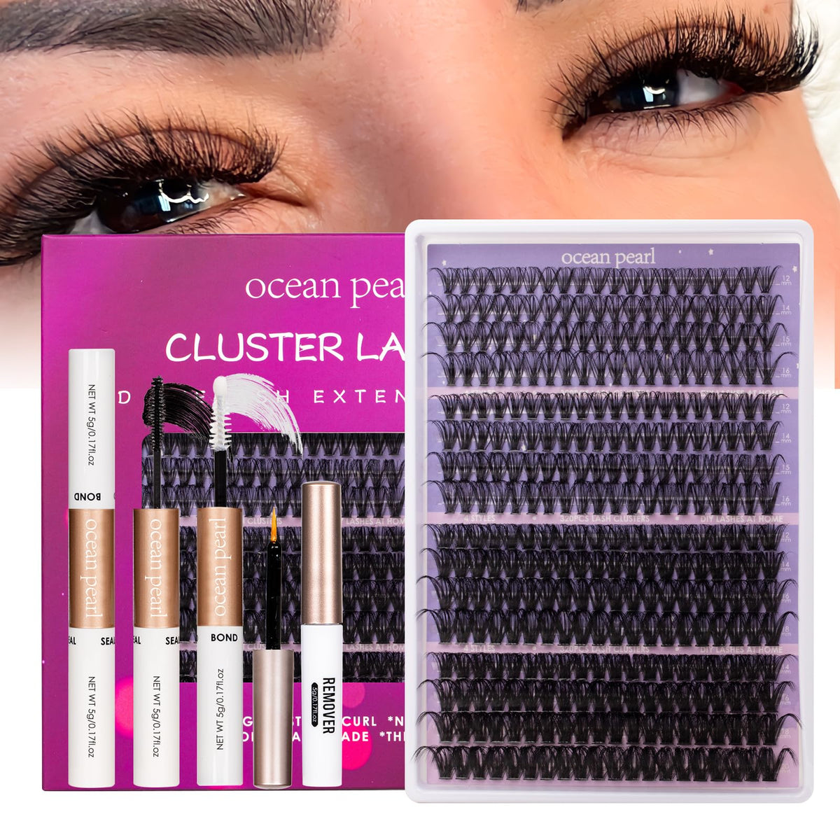 Ocean Pearl front packaging showing kit contents and benefit of complete set