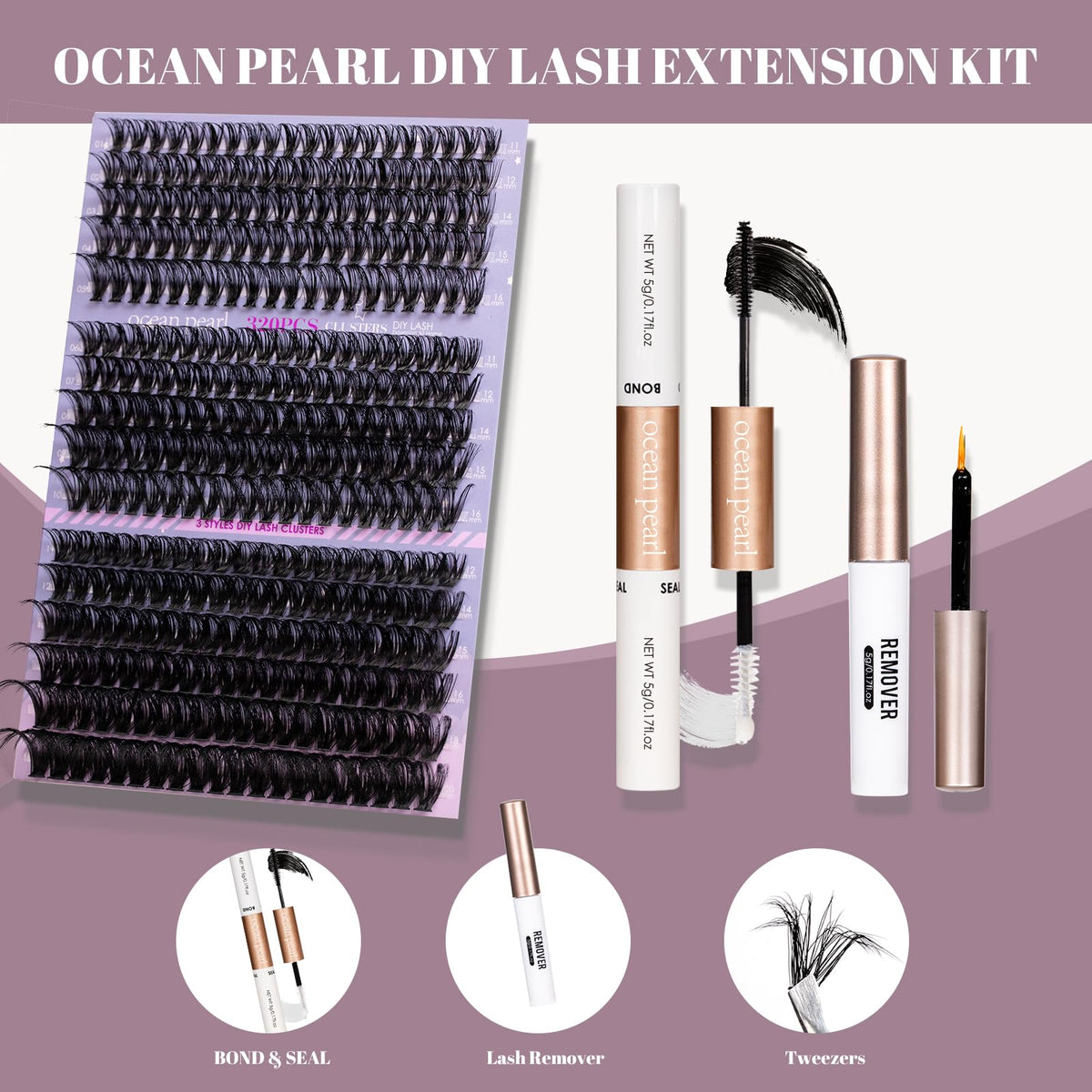 Ocean Pearl display of 11–20mm lengths illustrating customizable shaping options