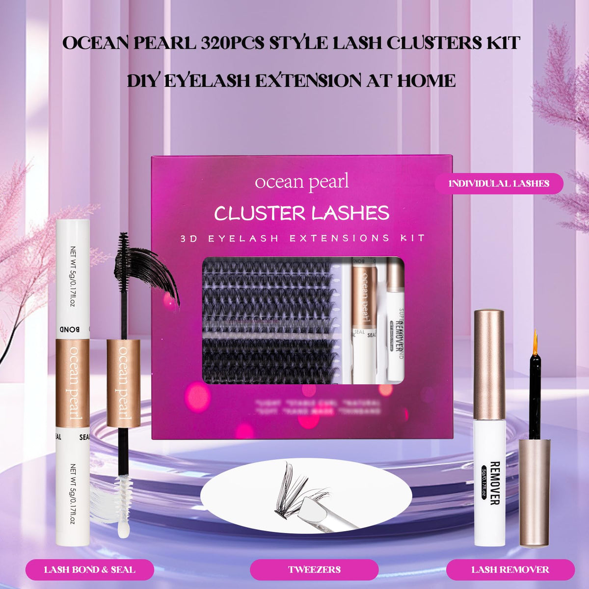 Ocean Pearl lifestyle shot of lashes in makeup setting for polished finish