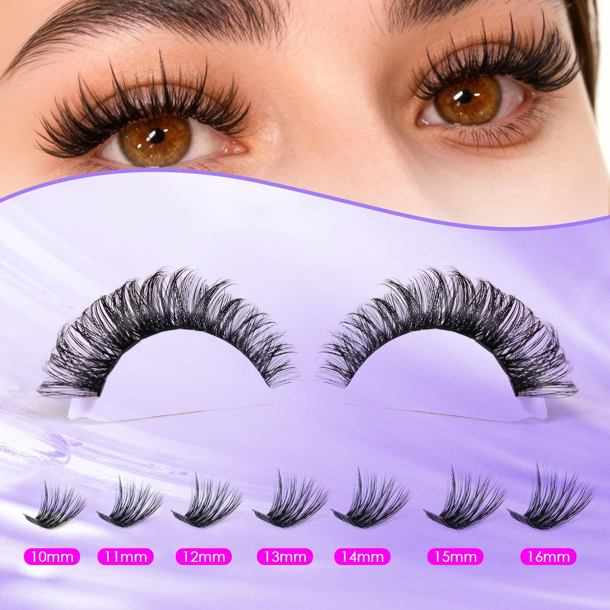 Ocean Pearl lashes worn evening glam showing dramatic fullness benefit