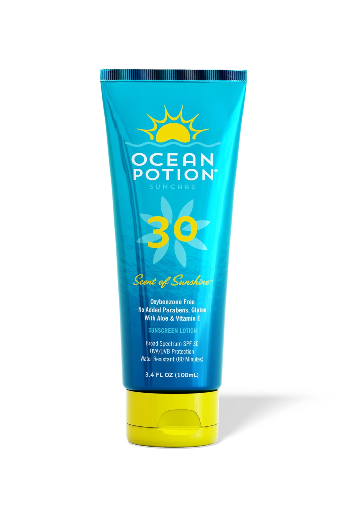Ocean Potion front packaging showing SPF 30 and travel-size benefits
