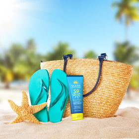 Ocean Potion with aloe and vitamin E visual emphasizing skin-soothing