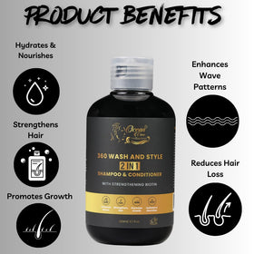 Ocean View Deep Waves label closeup highlighting biotin and eco benefits