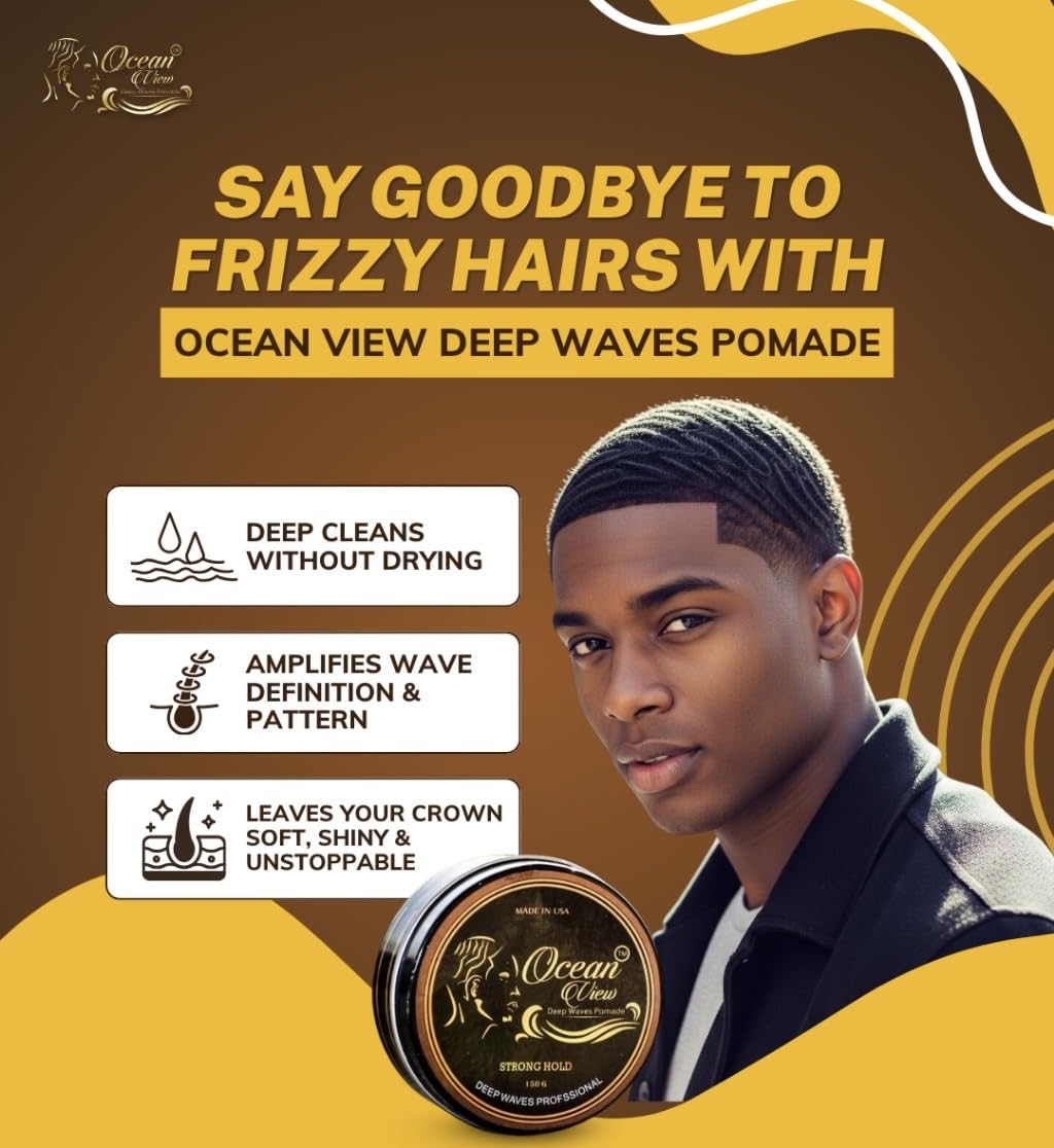 Ocean View Deep Waves Pomade creamy texture close-up for easy application benefit