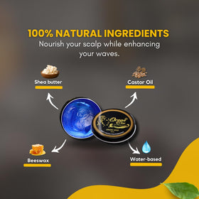 Ocean View Deep Waves Pomade being spread through hair demonstrating smooth styling benefit