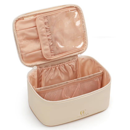 OCHEAL beige bag front view shows clean design and travel-ready look