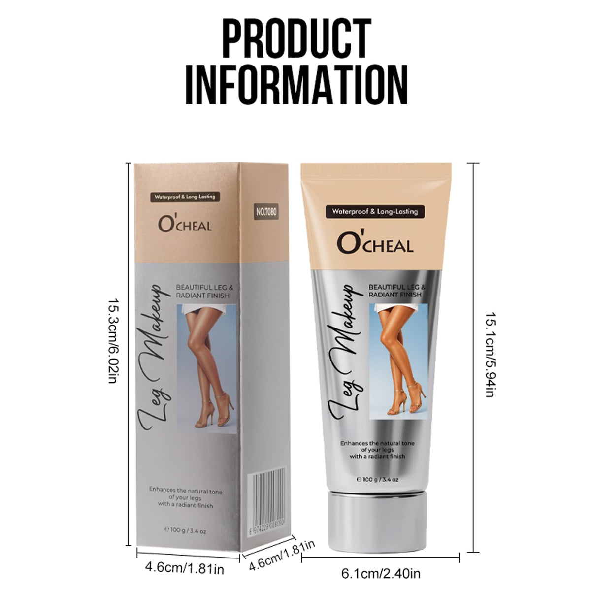 O'CHEAL compact tube in travel bag for on-the-go touch-ups