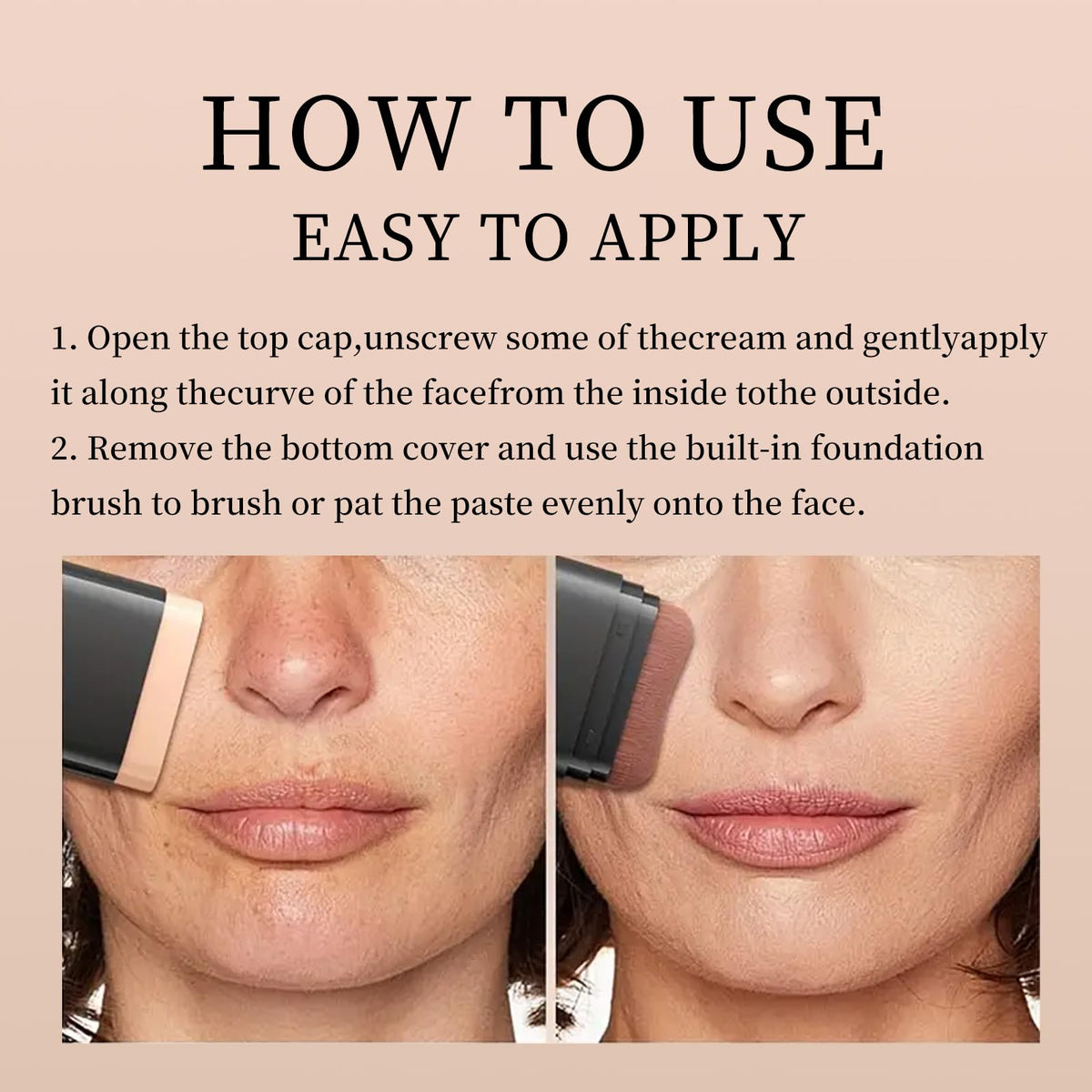 O'CHEAL stick inside a makeup bag highlighting portable long-wear convenience