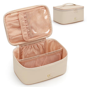 OCHEAL bag in travel setting on hotel dresser for organized packing