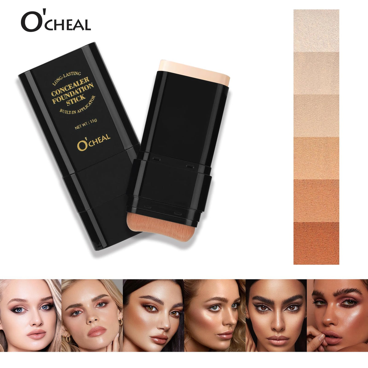 O'CHEAL stick texture close-up demonstrating smooth glide and hydration