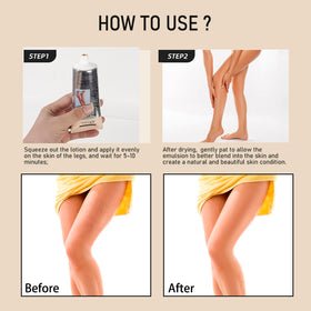 O'CHEAL leg makeup resisting water splashes to show sweatproof property