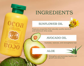 OCOA conditioner applied to wet curly hair for improved manageability