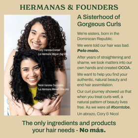 OCOA label close-up showing natural extracts and clean formula benefits
