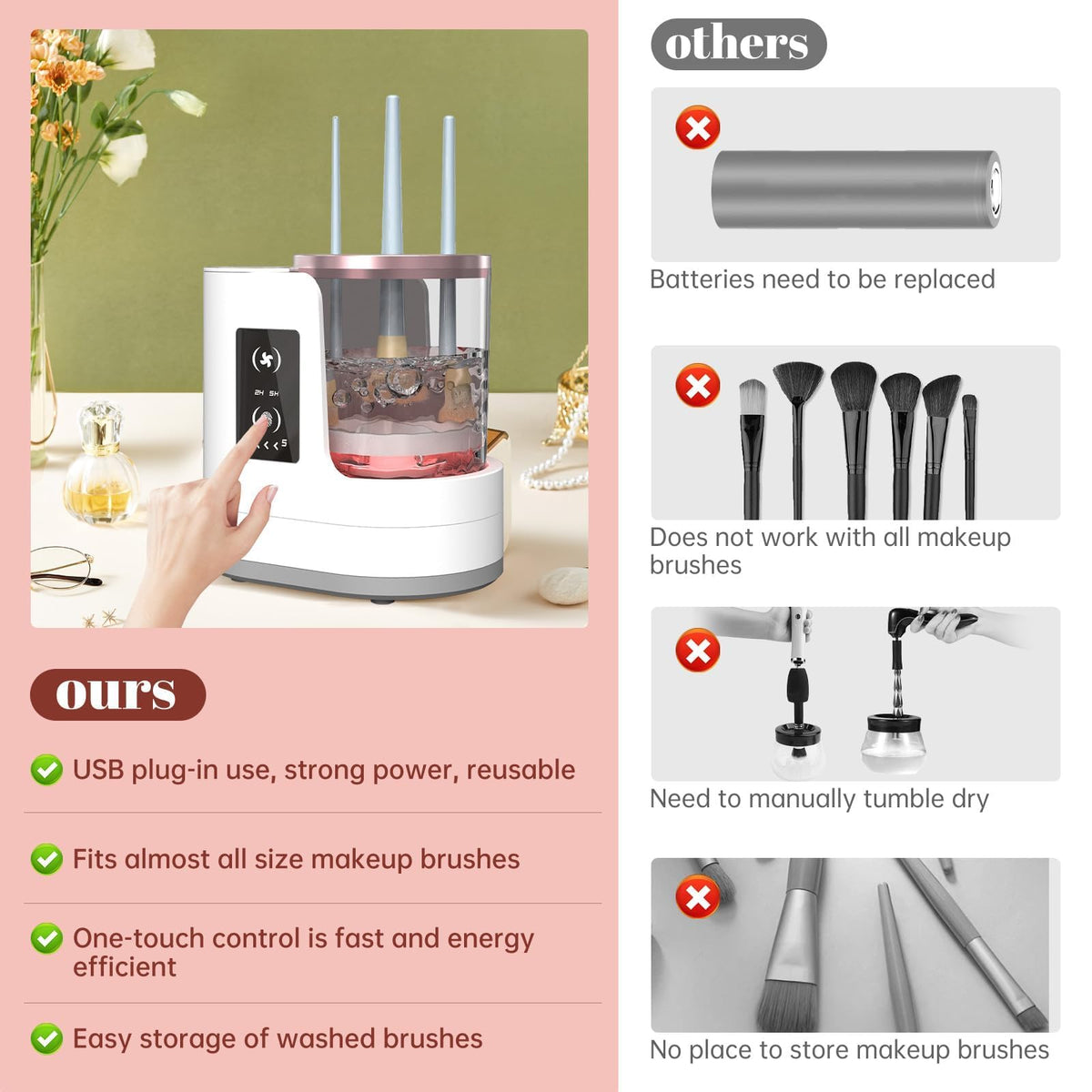 OctHope beside hand showing size and portability for home or travel use