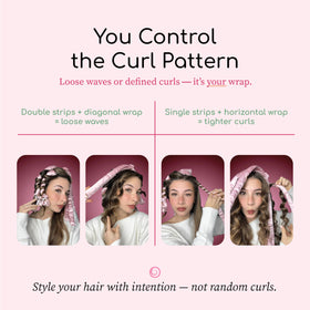 Octocurl wrapped halo style on mannequin showing 360° curl placement benefit