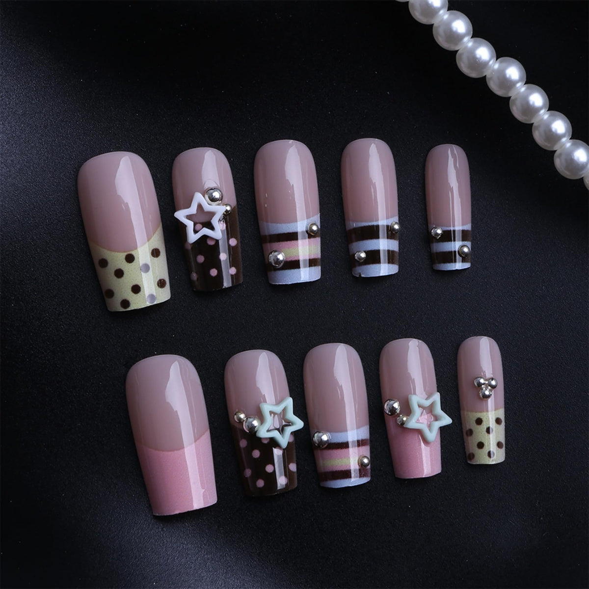 octoswave 24-piece nail set laid out emphasizing size variety and spares