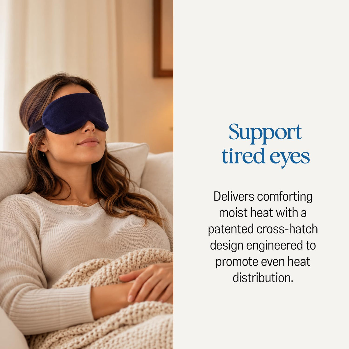 OCuSOFT cross-hatch texture detail highlighting even heat distribution and comfort
