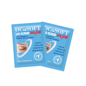 OCuSOFT opened single-use pad displayed to show ready-to-use premoistened format