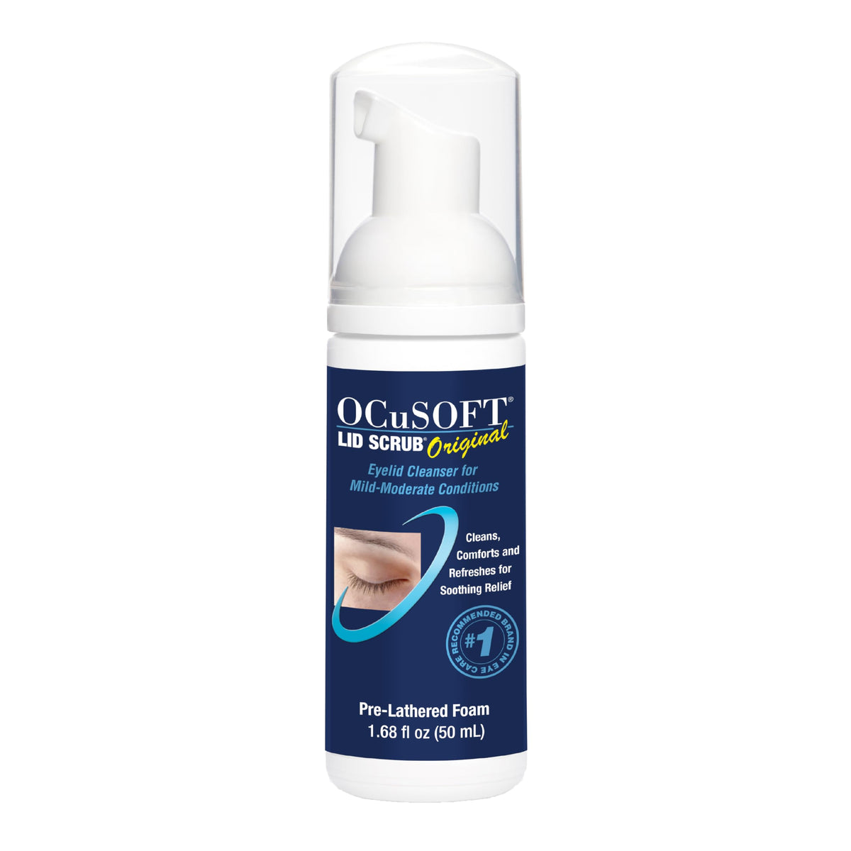 OCuSOFT front packaging showing cleanser and clear labeling for easy identification