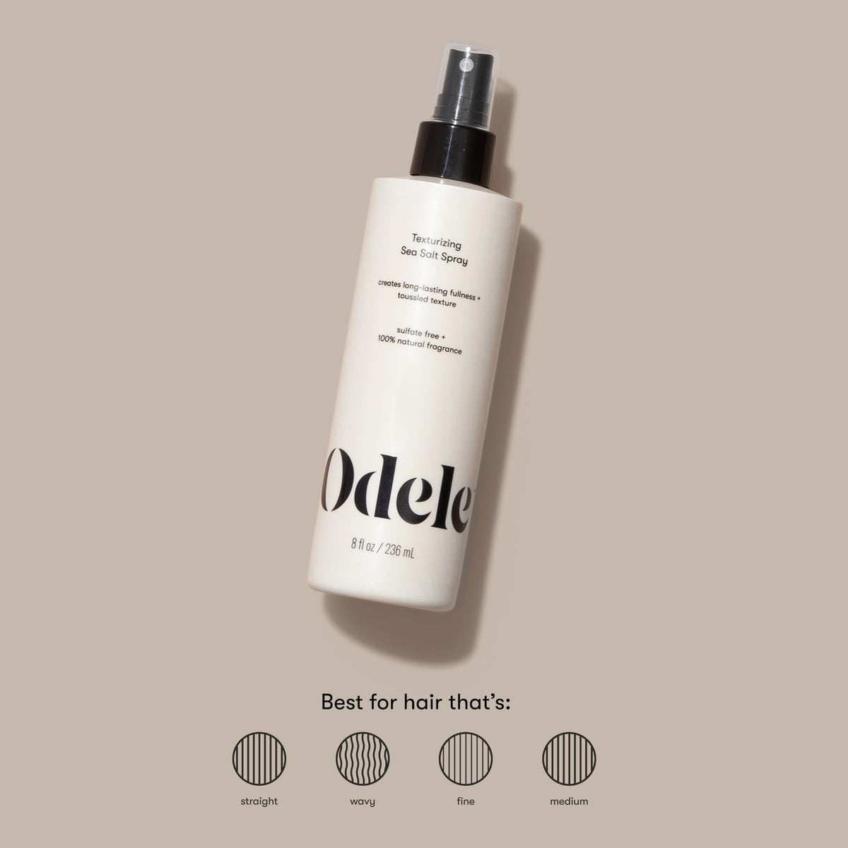 Odele ingredient label highlighting sea salt and hydrolyzed rice protein