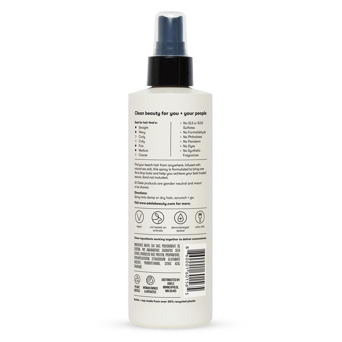 Odele bottle styled on bathroom shelf indicating clean, everyday use
