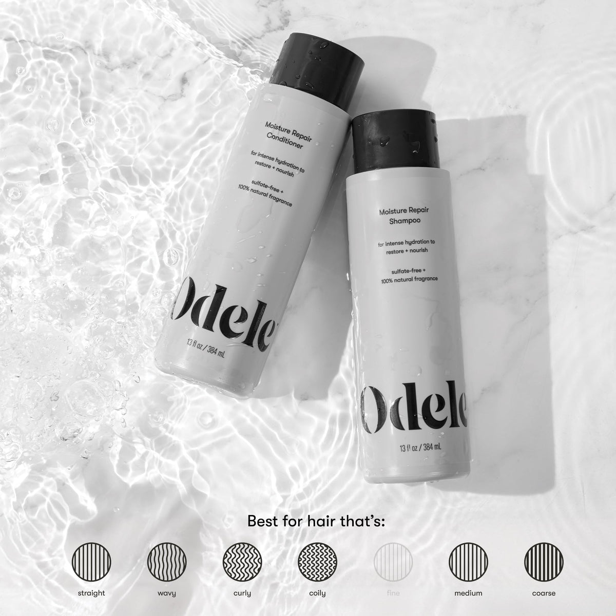 Odele conditioner creamy texture swatch illustrating rich moisturizing feel