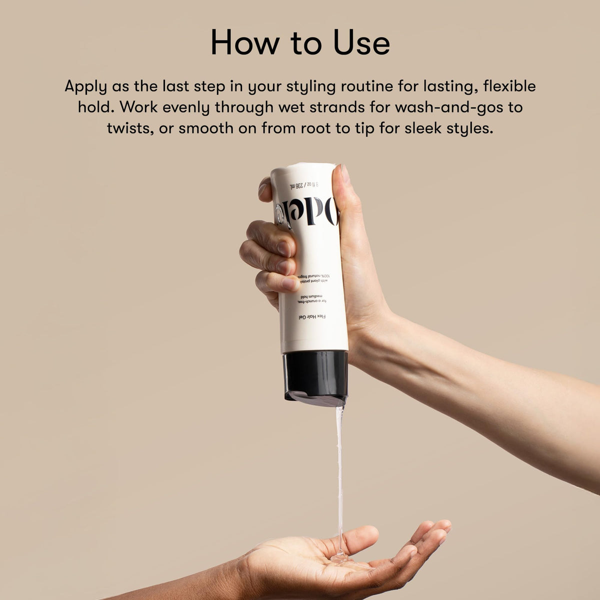 Odele bottle with plant proteins ingredient visual supports gentle performance