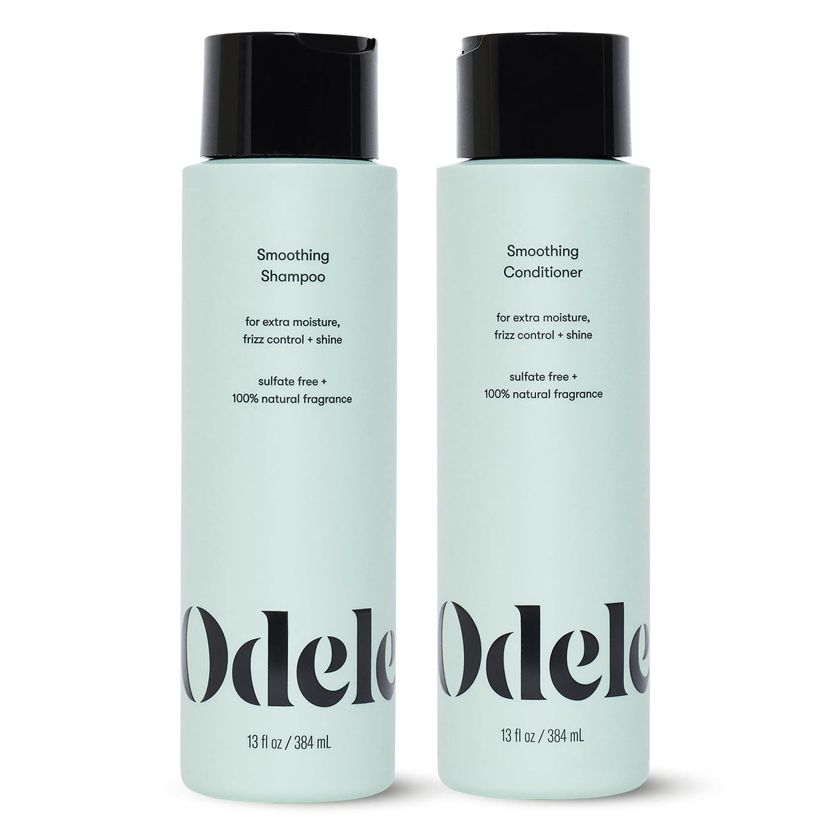Odele two-pack front packaging showing shampoo and conditioner, promoting moisture