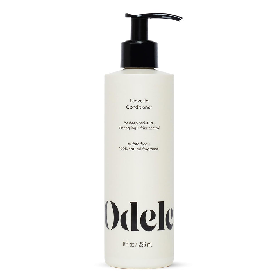 Odele front packaging of leave-in conditioner showing brand and clean design benefits