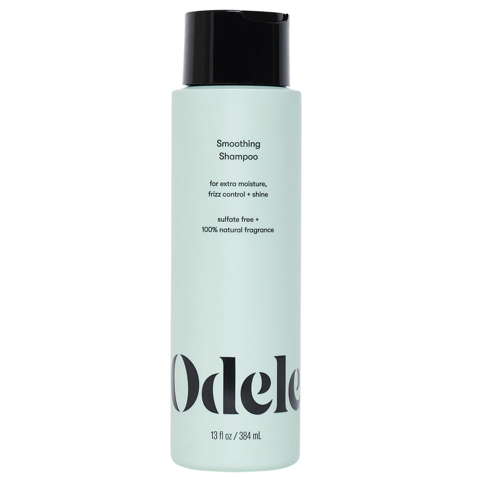 Odele bottle front packaging showing brand and smoothing benefits