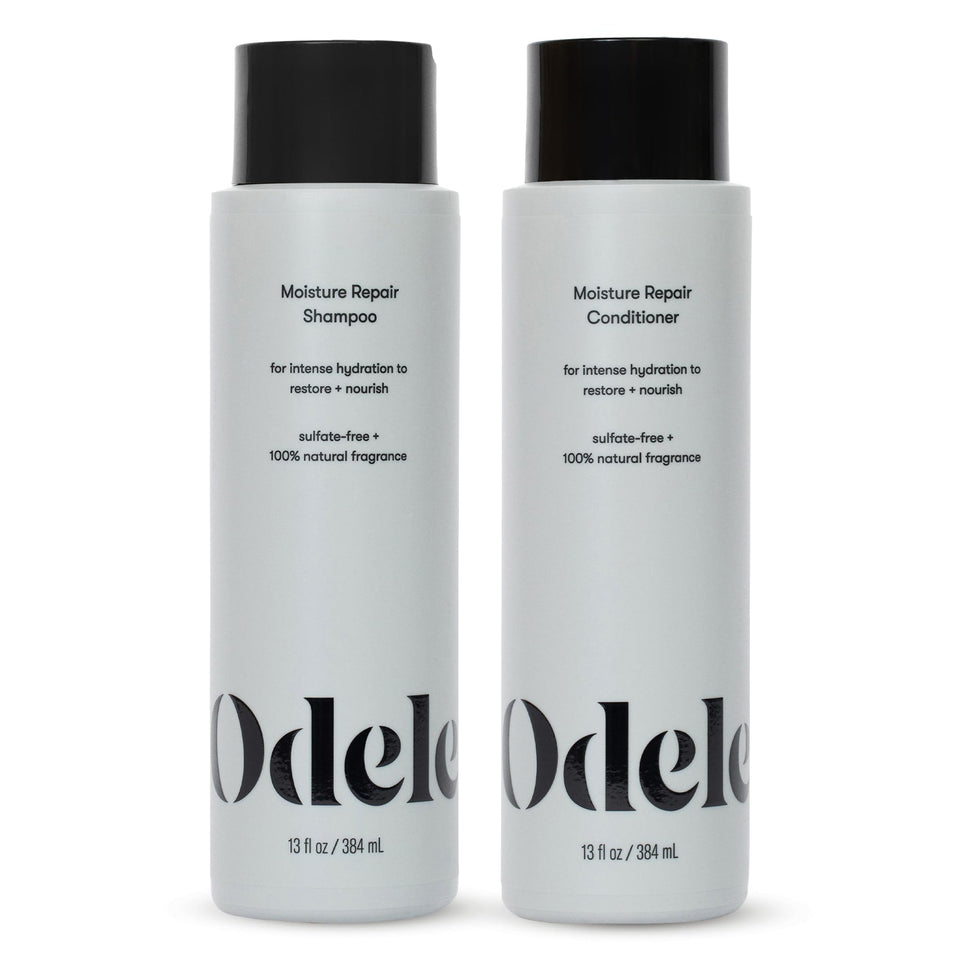 Odele front packaging showing both 13 fl oz bottles and hydration benefits