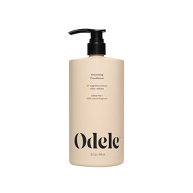 Odele front packaging showing volumizing conditioner and product benefit